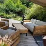 SALON DE JARDIN ORIGINAL EN BOIS