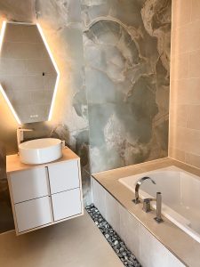 Rénovation loft salle de bain et salle d'eau en marbre saint Julien les Metz